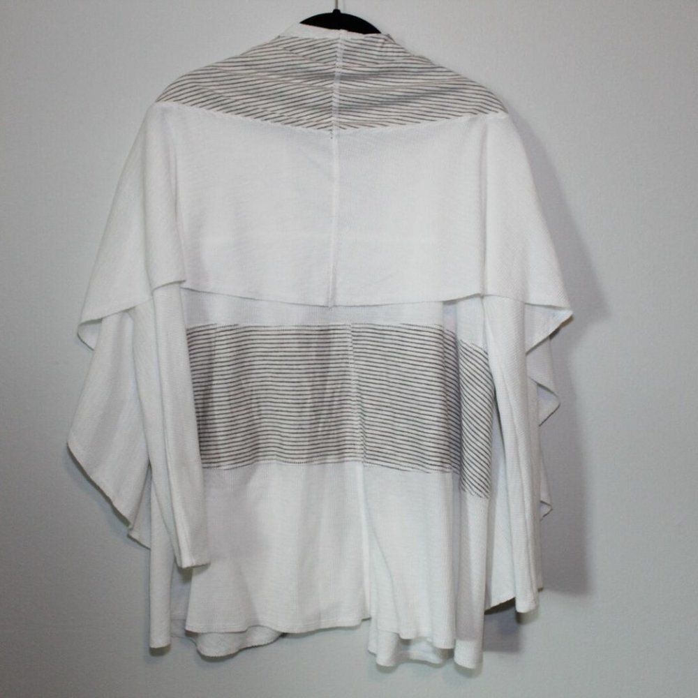 ✨2/$20 Soft Surroundings Open Front Drape Cardigan White Women's Small H12770 - Picture 8 of 12